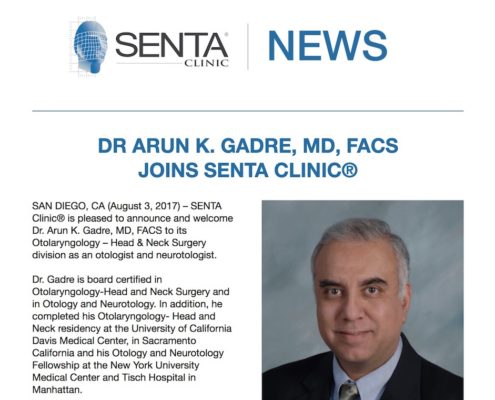 SENTA clinic doctor joining announcement